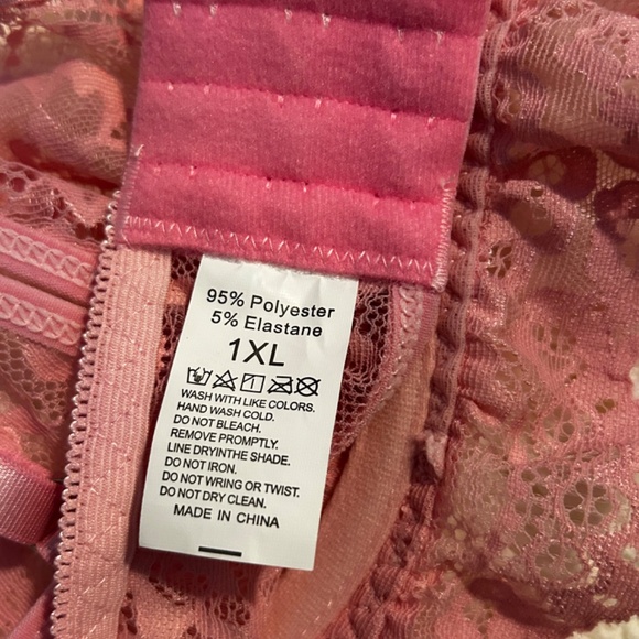 Pink Lace Bow Decorated Bra - Picture 4 of 4